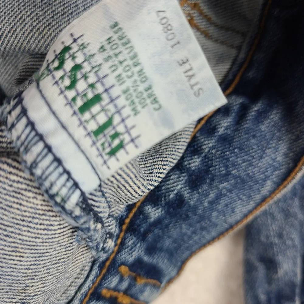 Guess Jean Denim Trucker Jacket Mens Large Blue Flap‎ Pocket VTG USA Style 10807